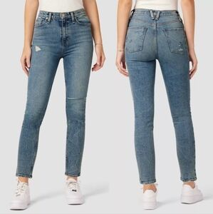 Hudson Women Harlow Ultra High Rise Cigarette Ankle Jean Size 25 NWOT Distressed